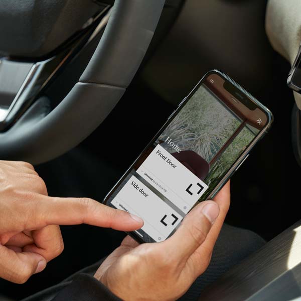 Omnia Modern Keyless Auxiliary Deadbolt Kit powered by Level with 925 Lever Latchset