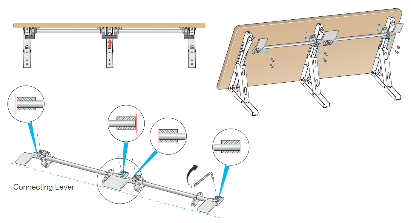 Sugatsune - Folding Bracket - Lever Release For EB Folding Bracket