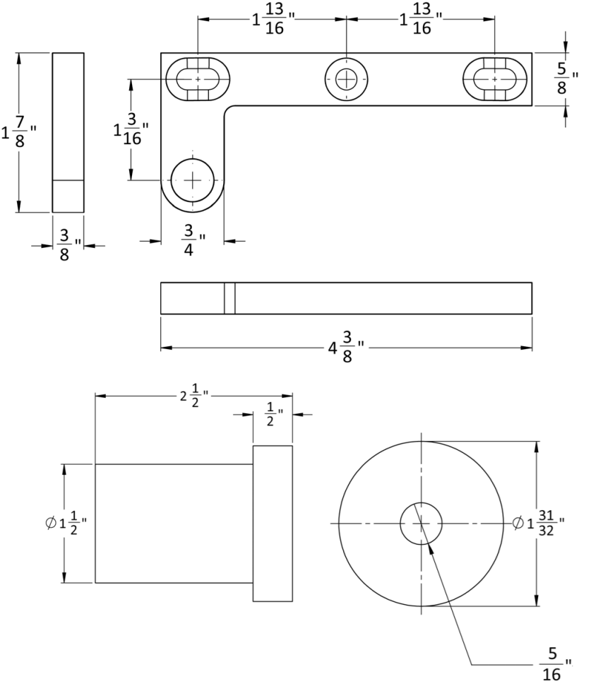 Accurate - Light Duty Pivot Hinges (Per Set)