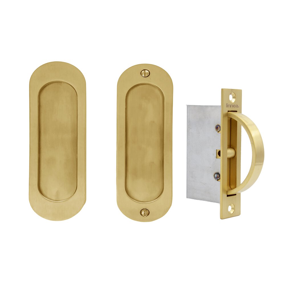 Linnea - Pocket Door - PL160R-00-FD Passage Pocket Door Lock with Edge Pull