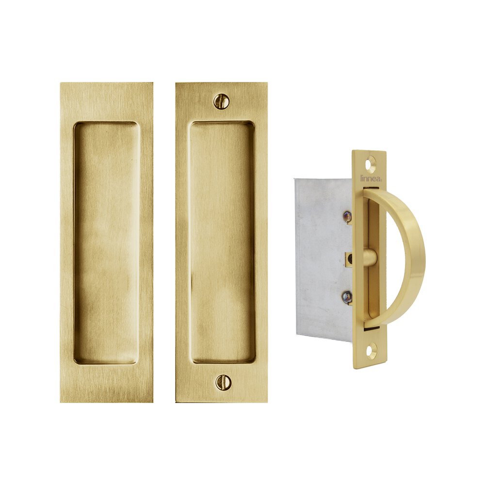 Linnea - Pocket Door - PL160S-00-FD Passage Pocket Door Lock with Edge Pull