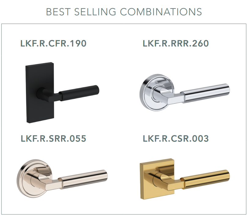 Baldwin - Reserve Collection - Interior Levers - Lake Forest Door Lever (Full Dummy)