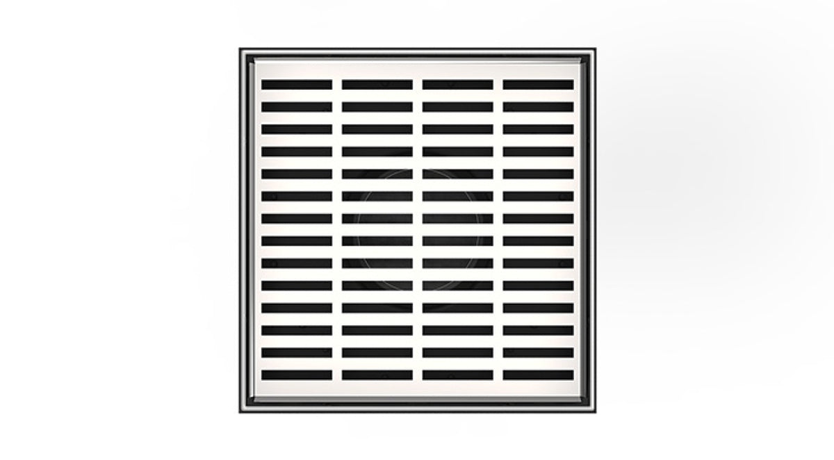 Infinity Drain - 5" x 5" Square Center Drain - LND 5 Slotted Pro Series Drain (Complete Kit)