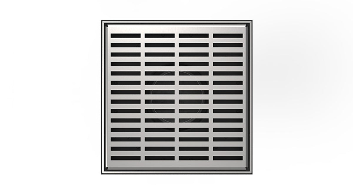Infinity Drain - 5" x 5" Square Center Drain - LND 5 Slotted Pro Series Drain (Complete Kit)