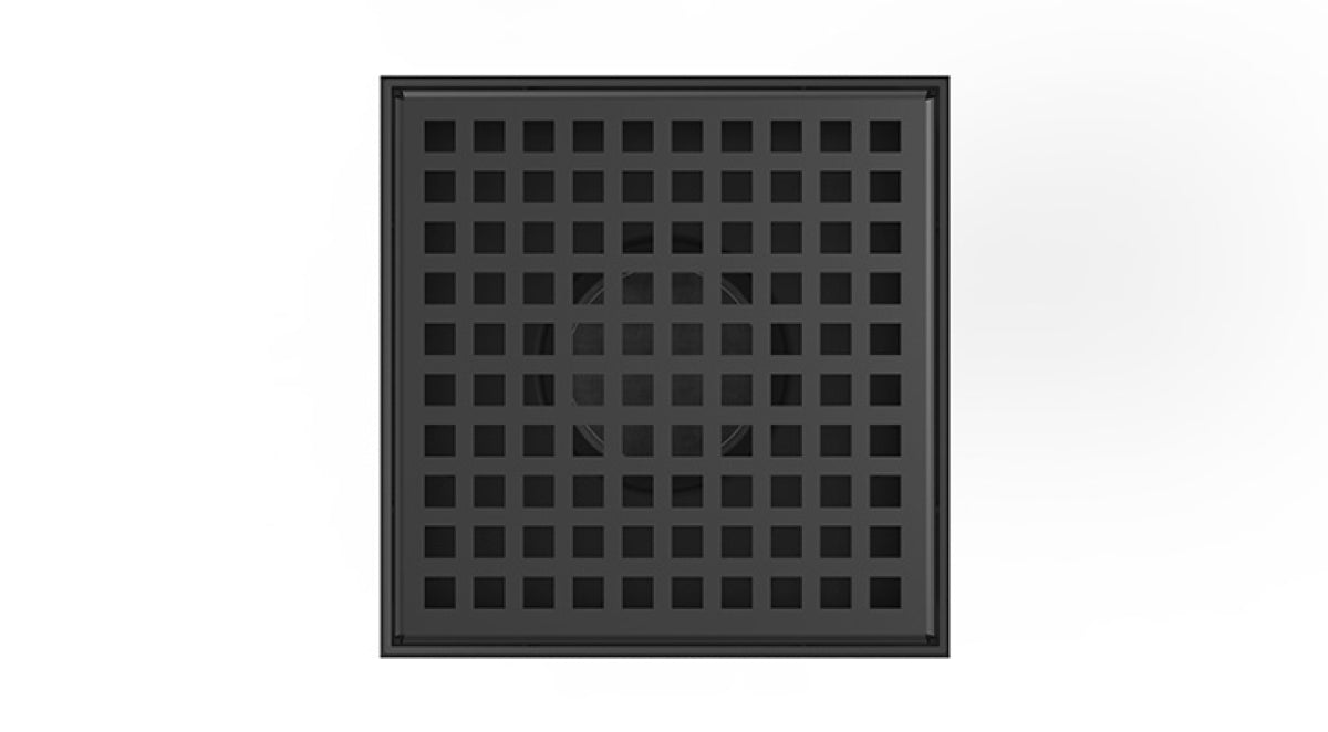 Infinity Drain - 5" x 5" Square Center Drain - LQD 5 Squares Pro Series Drain (Complete Kit)
