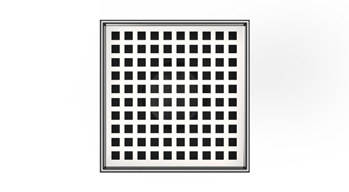 Infinity Drain - 5" x 5" Square Center Drain - LQD 5 Squares Pro Series Drain (Complete Kit)