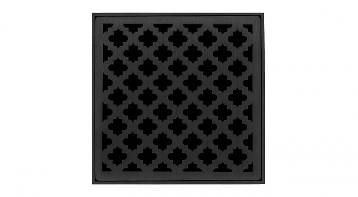 Infinity Drain - 4" x 4" Square Center Drain - MD 4 Moor Series Drain (Complete Kit)