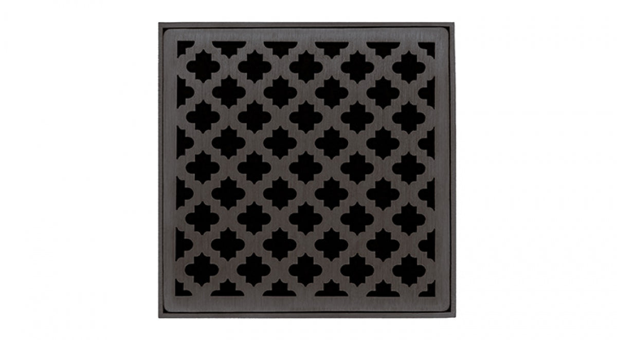 Infinity Drain - 4" x 4" Square Center Drain - MD 4 Moor Series Drain (Complete Kit)