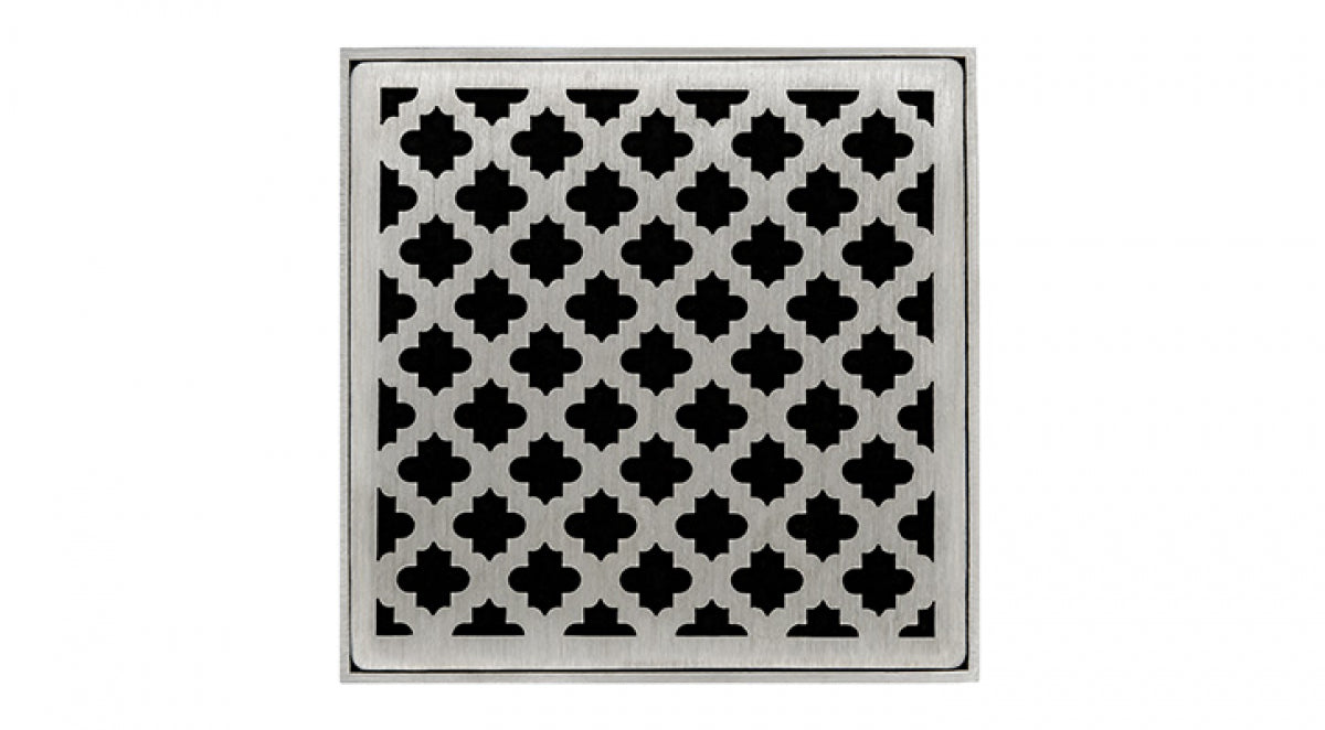 Infinity Drain - 4" x 4" Square Center Drain - MD 4 Moor Series Drain (Complete Kit)