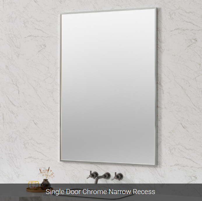 Sofia Medicine Cabinets - Metalika Narrow Collection - Single Door Medicine Cabinet (30" Height)