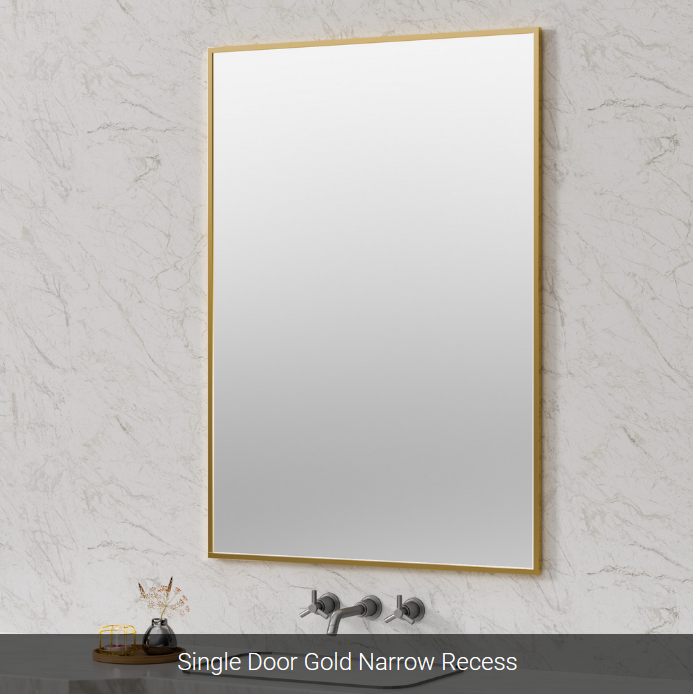 Sofia Medicine Cabinets - Metalika Narrow Collection - Single Door Medicine Cabinet (30" Height)