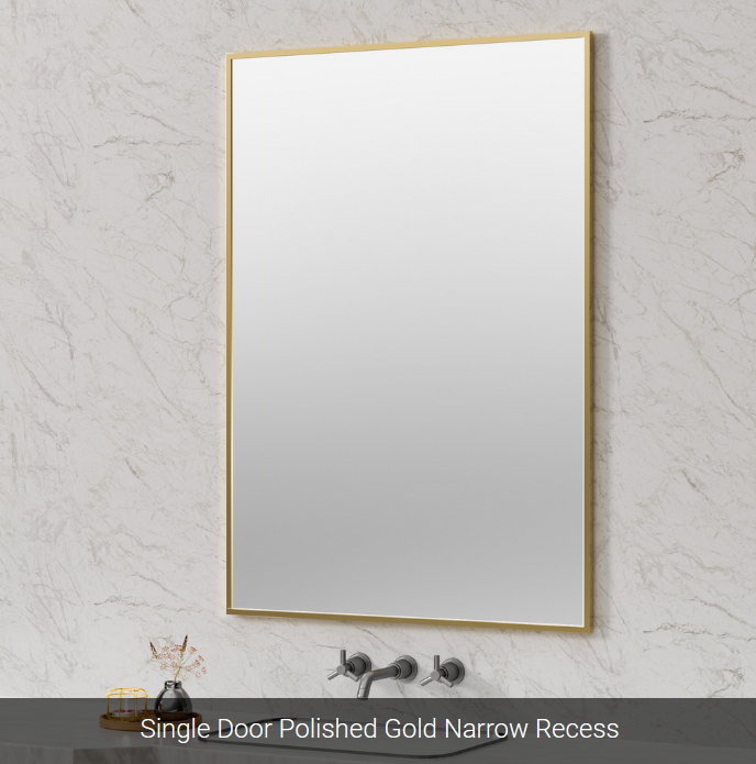 Sofia Medicine Cabinets - Metalika Narrow Collection - Single Door Medicine Cabinet (30" Height)