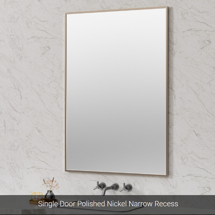 Sofia Medicine Cabinets - Metalika Narrow Collection - Single Door Medicine Cabinet (30" Height)