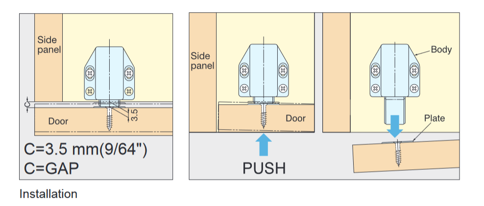 Sugatsune ML-120 Magnetic Touch Latch