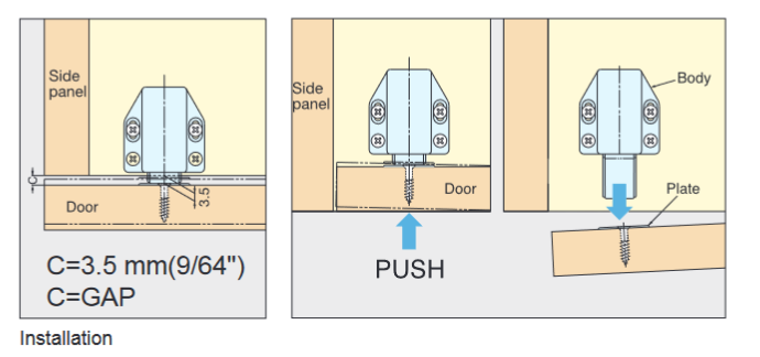 Sugatsune ML-80 Magnetic Touch Latch