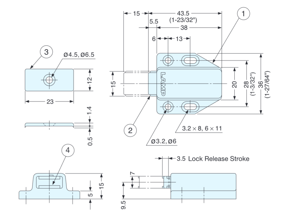 Sugatsune ML-80 Magnetic Touch Latch