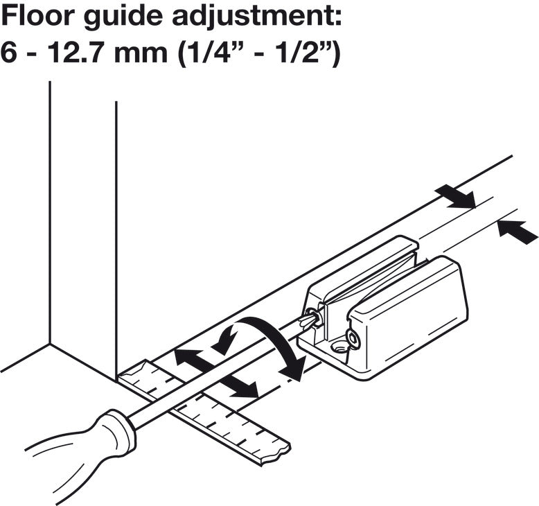 Hafele HAWA Junior 40/GS Sliding Door Hardware Set (Track NOT Included)