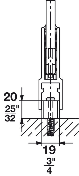 Hafele HAWA Junior 120/G Sliding Door Hardware Set (Track NOT Included)