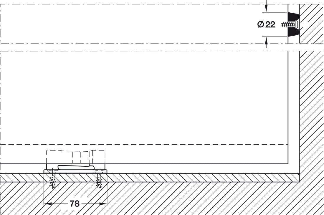 Hafele HAWA Junior 250/B Sliding Door Hardware Set (Track NOT Included)