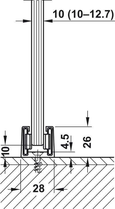 Hafele HAWA Junior 250/G Sliding Door Hardware Set (Track NOT Included)
