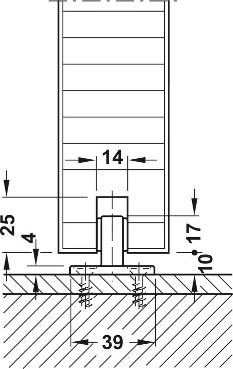 Hafele HAWA Junior 160/B Sliding Door Hardware Set (Track NOT Included)