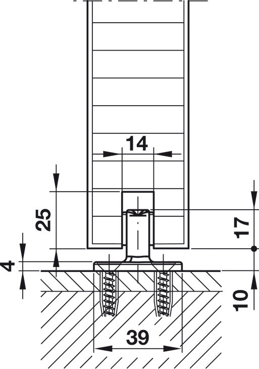 Hafele HAWA Junior 250/B Sliding Door Hardware Set (Track NOT Included)