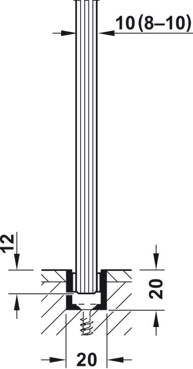 Hafele HAWA Junior 80/G (Symmetric) Sliding Door Hardware Set (Track NOT Included)