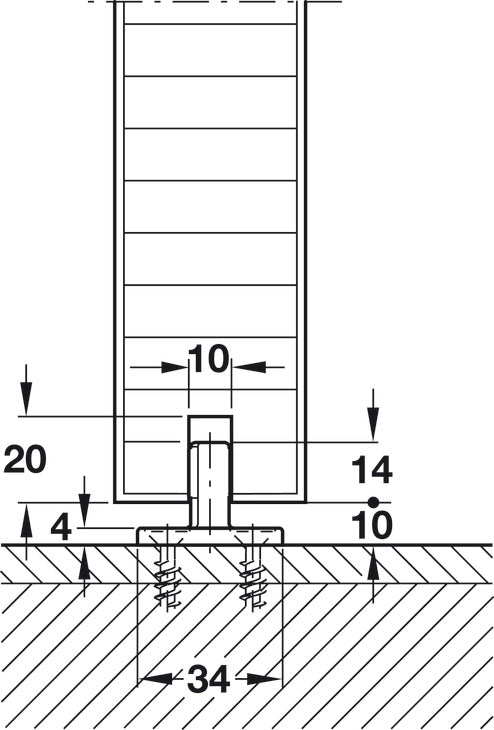 Hafele HAWA Junior 120/A Sliding Door Hardware Set (Track NOT Included)