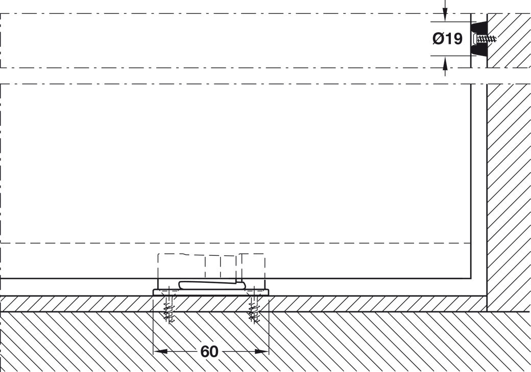 Hafele HAWA Junior 120/A Sliding Door Hardware Set (Track NOT Included)