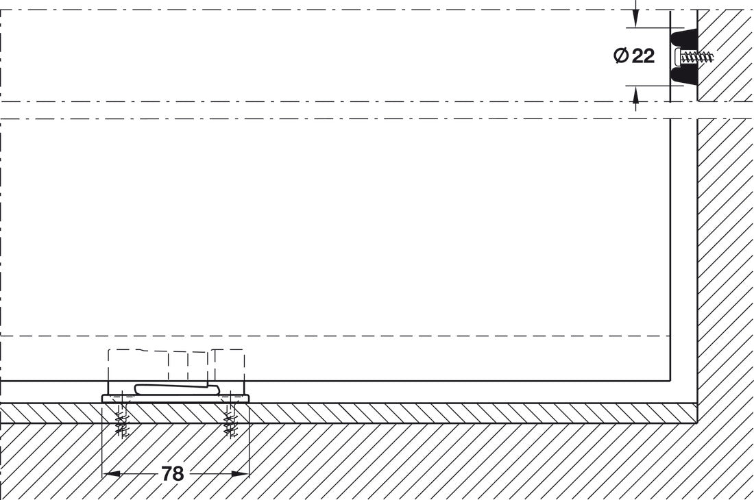 Hafele HAWA Junior 160/B Sliding Door Hardware Set (Track NOT Included)