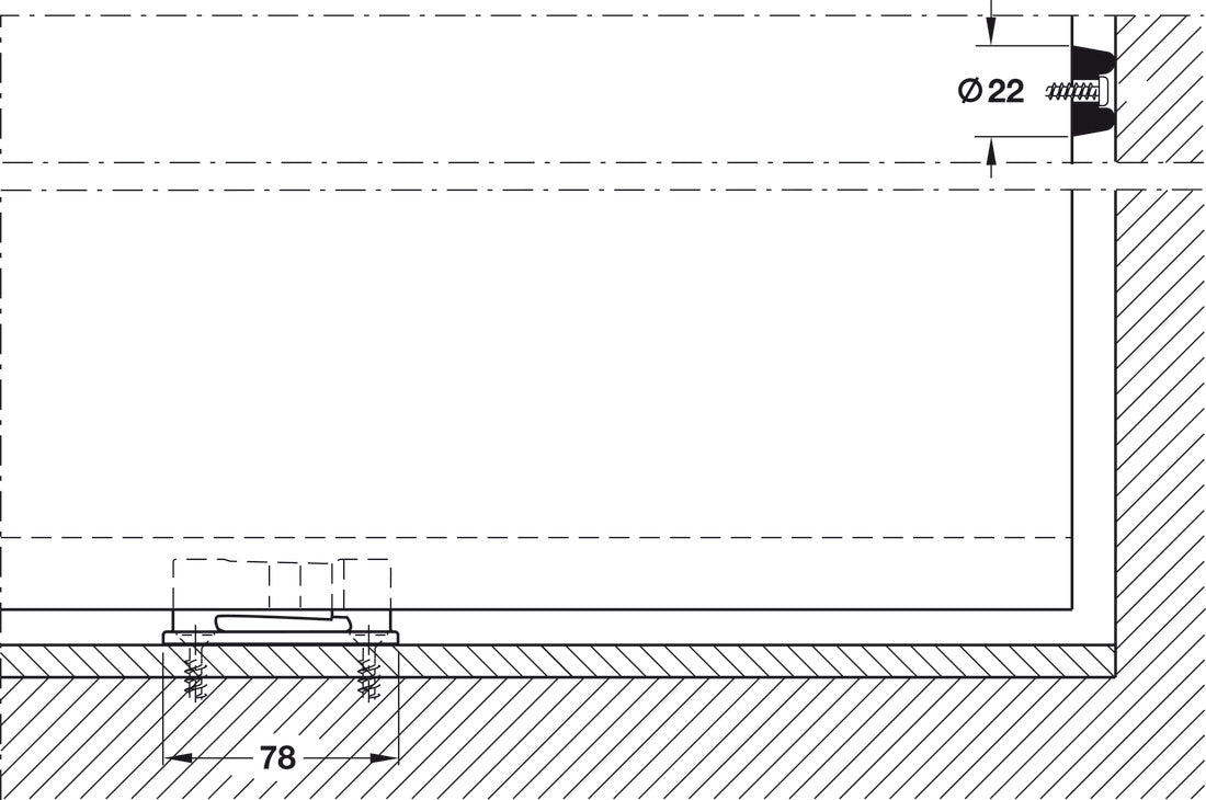 Hafele HAWA Junior 250/A Sliding Door Hardware Set (Track NOT Included)