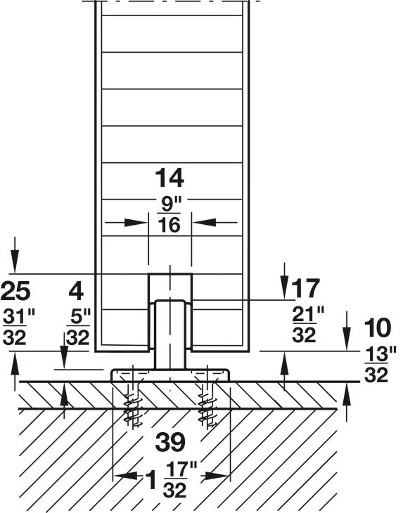 Hafele HAWA Junior 160/A Sliding Door Hardware Set (Track NOT Included)