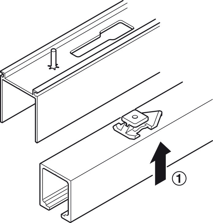 Hafele HAWA Junior 120/B Sliding Door Hardware Set (Track NOT Included)