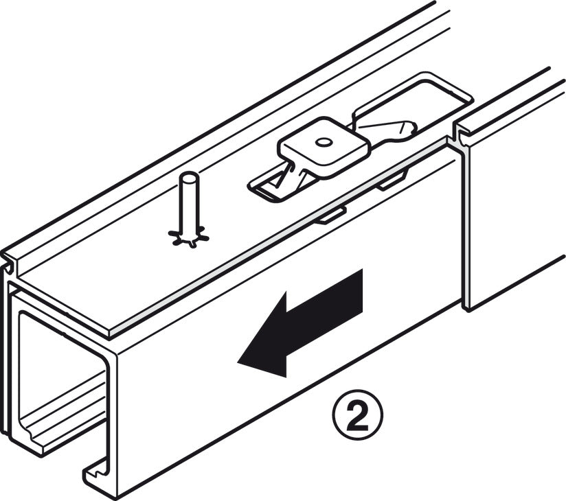 Hafele HAWA Junior 120/B Sliding Door Hardware Set (Track NOT Included)
