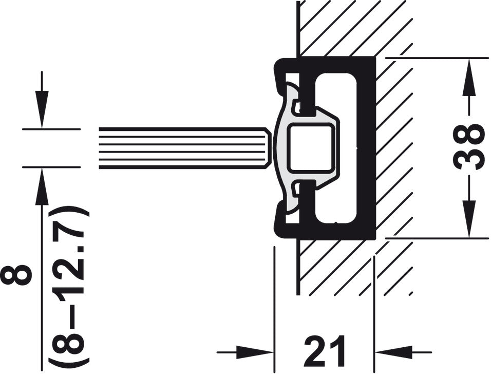 Hafele HAWA Junior 80/GP Sliding Door Hardware Set (Track NOT Included)