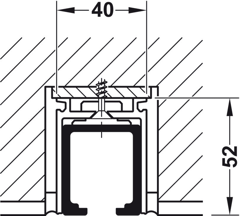 Hafele HAWA Junior 100/B Pocket Door Sliding Hardware Set (Track NOT Included)