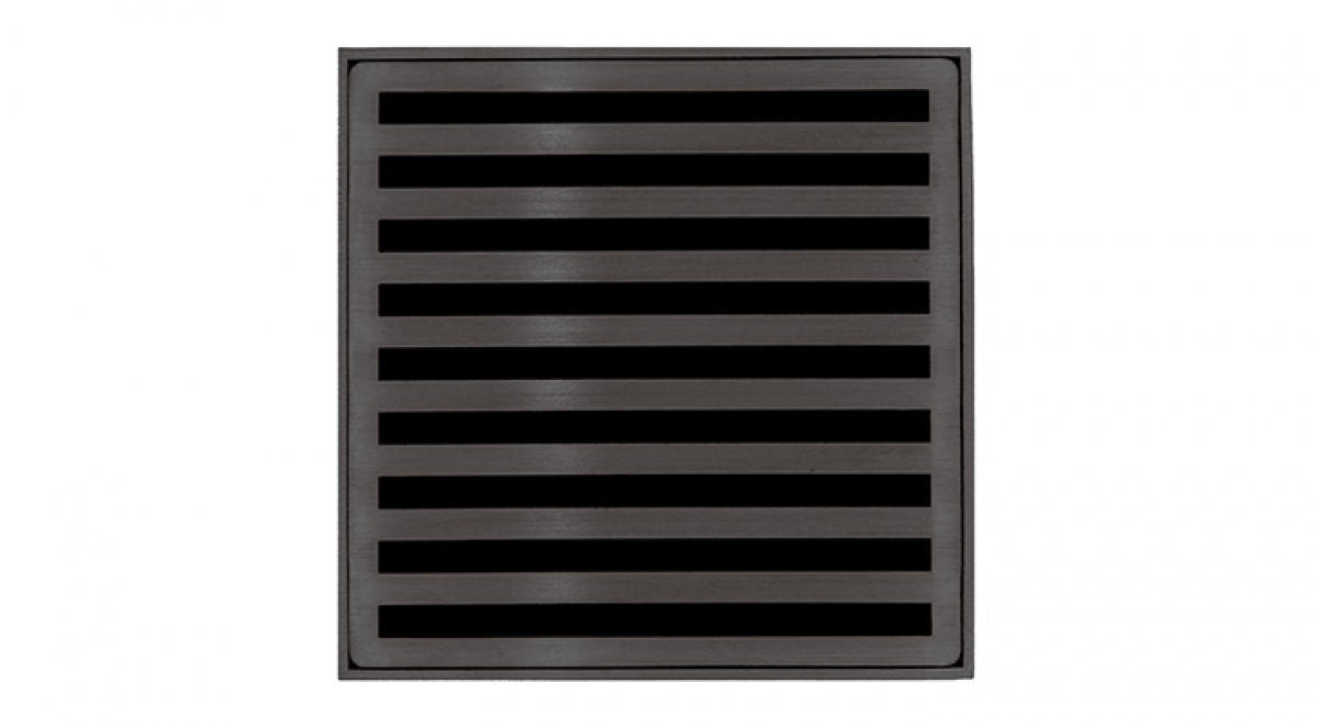 Infinity Drain - 4" x 4" Square Center Drain - ND 4 Lines Series Drain (Complete Kit)