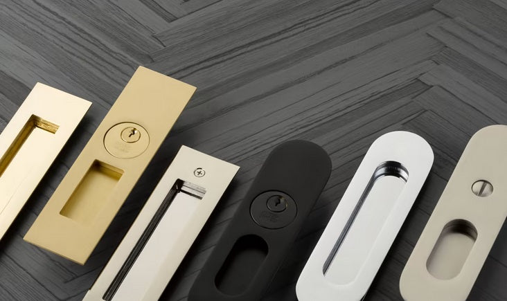 Emtek - Door Accessories - Narrow Oval Flush Pull w/ Surface Screws