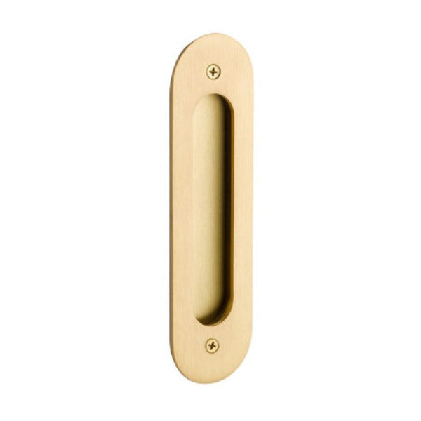 Emtek - Door Accessories - Narrow Oval Flush Pull w/ Surface Screws