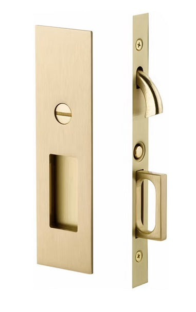 Emtek Narrow Modern Rectangular Pocket Door Mortise Lock