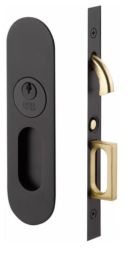 Emtek Narrow Oval Pocket Door Mortise Lock