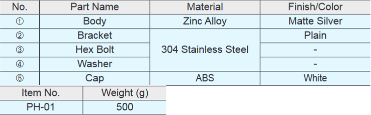 Sugatsune PH-01 Pivot Hinge For Wooden Door