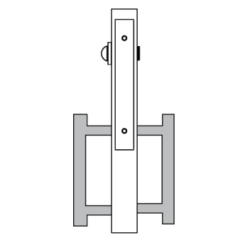 Accurate - Vertical Rod Sets - 9500VR Flush Pull Trim Concealed Fastener (Privacy ER)