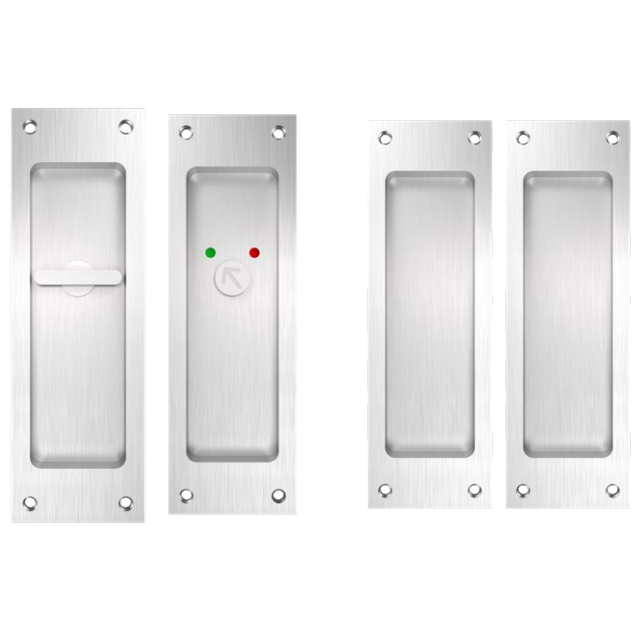 Accurate - Pocket Door Sets - Exposed Fastener Double Door (Privacy w/ Indicator)