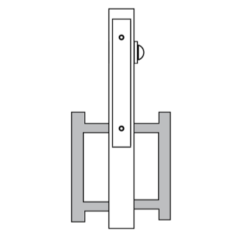Accurate - Vertical Rod Sets - 9500VR Flush Pull Trim Concealed Fastener (Privacy)