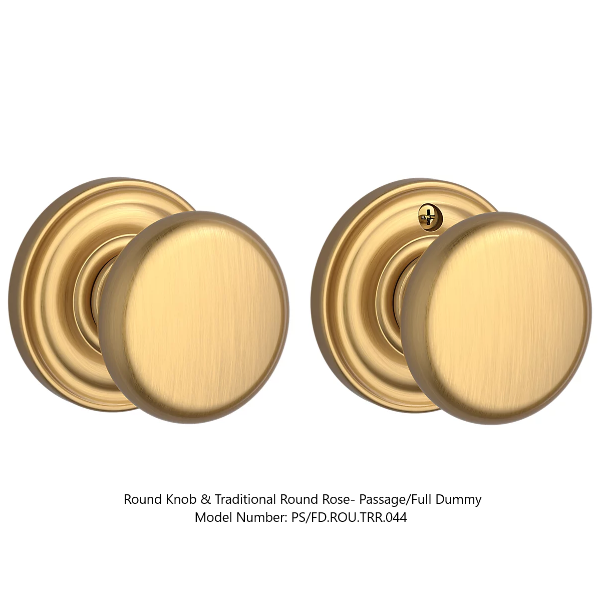Baldwin - Reserve Collection - Interior Knobs - Round Door Knob (Full Dummy)