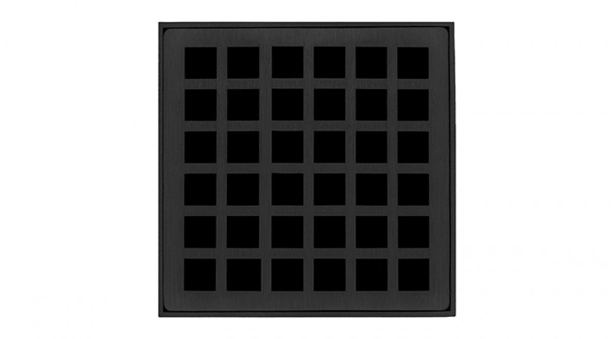 Infinity Drain - 4" x 4" Square Center Drain - QD 4 Squares Series Drain (Complete Kit)