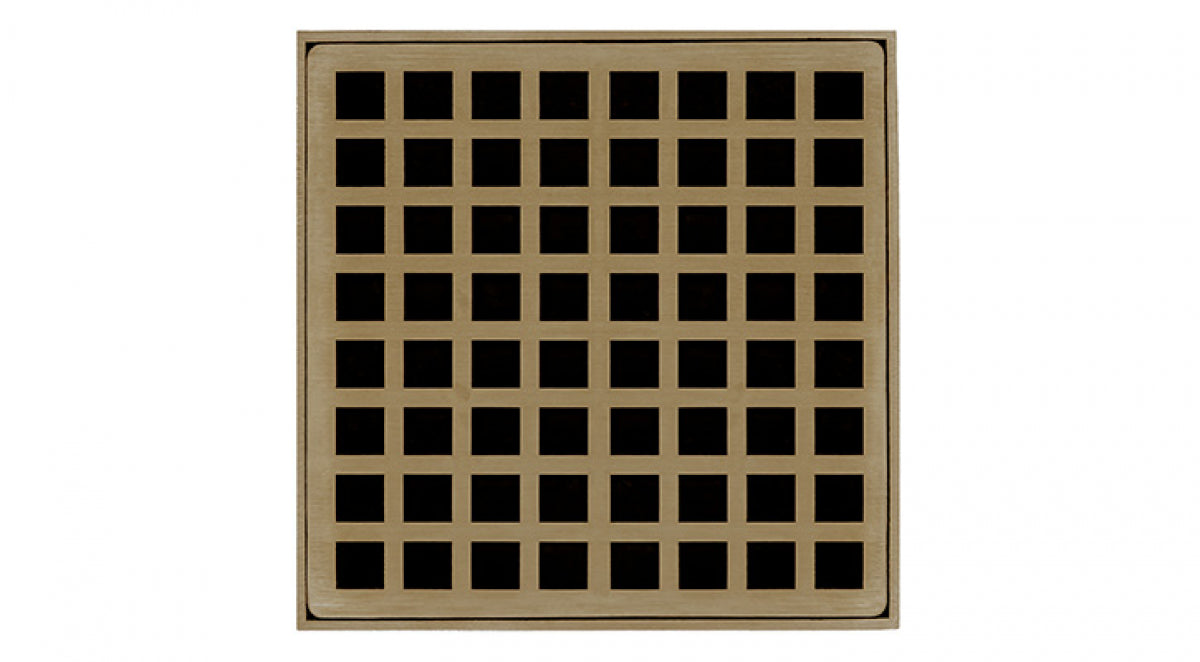 Infinity Drain - 5" x 5" Square Center Drain - QD 5 Squares Series Drain (Complete Kit)