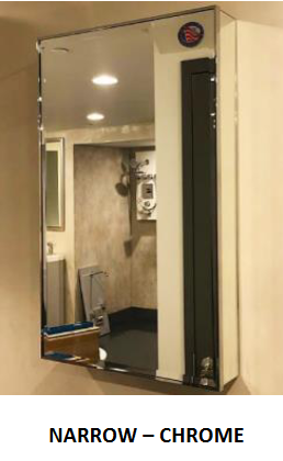 Sofia Medicine Cabinets - Metalika Narrow Collection - Single Door Medicine Cabinet (30" Height)