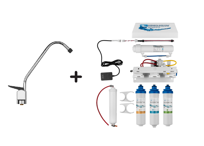 EWS - Reverse Osmosis Systems - Essential Ultraviolet (UV) RO4 4-Stage Filtration System (w/ Dispenser)